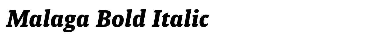 Malaga Bold Italic